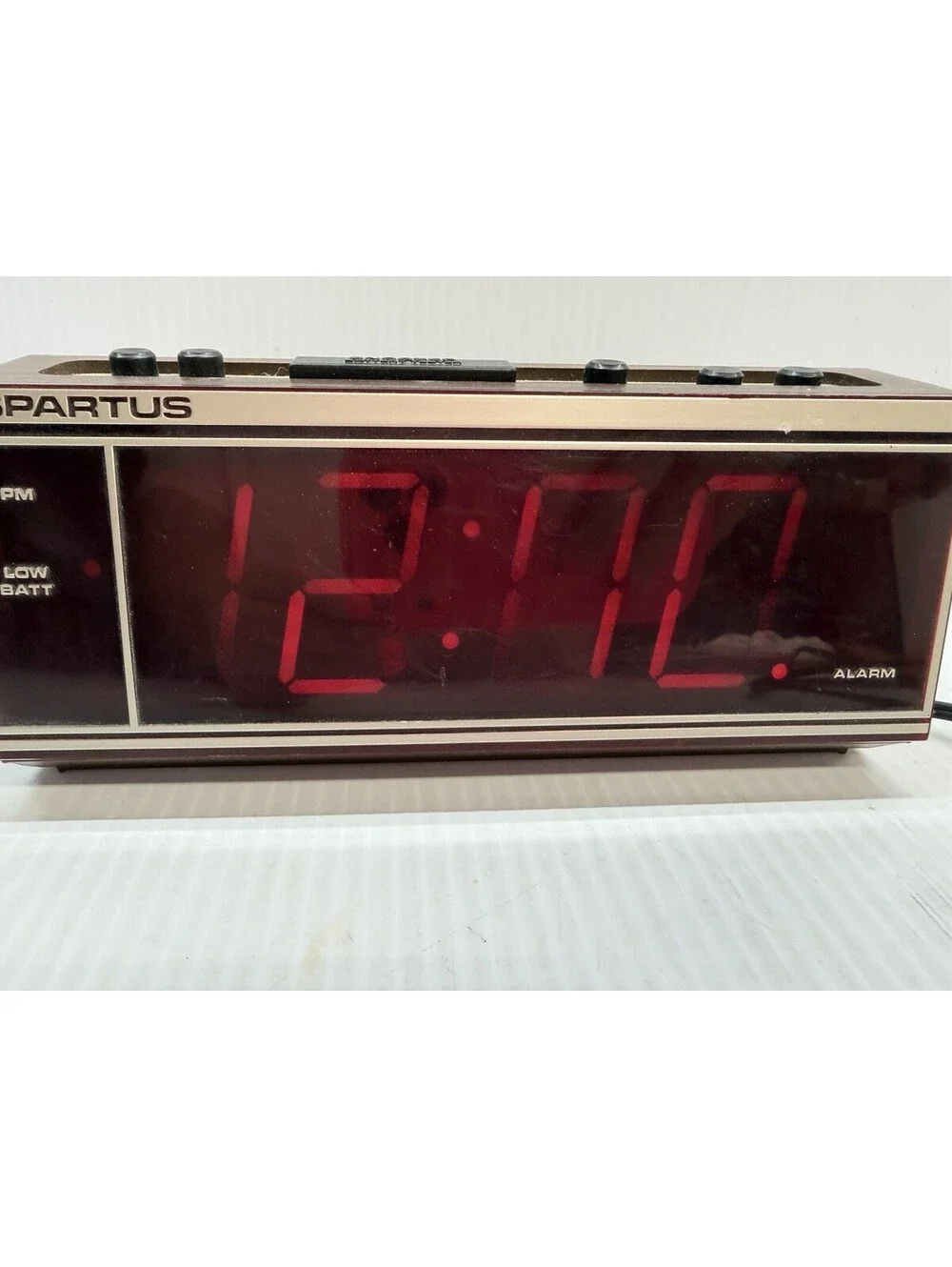 Spartus Electronic Digital Alarm Clock Model 1099 Retro Large Display